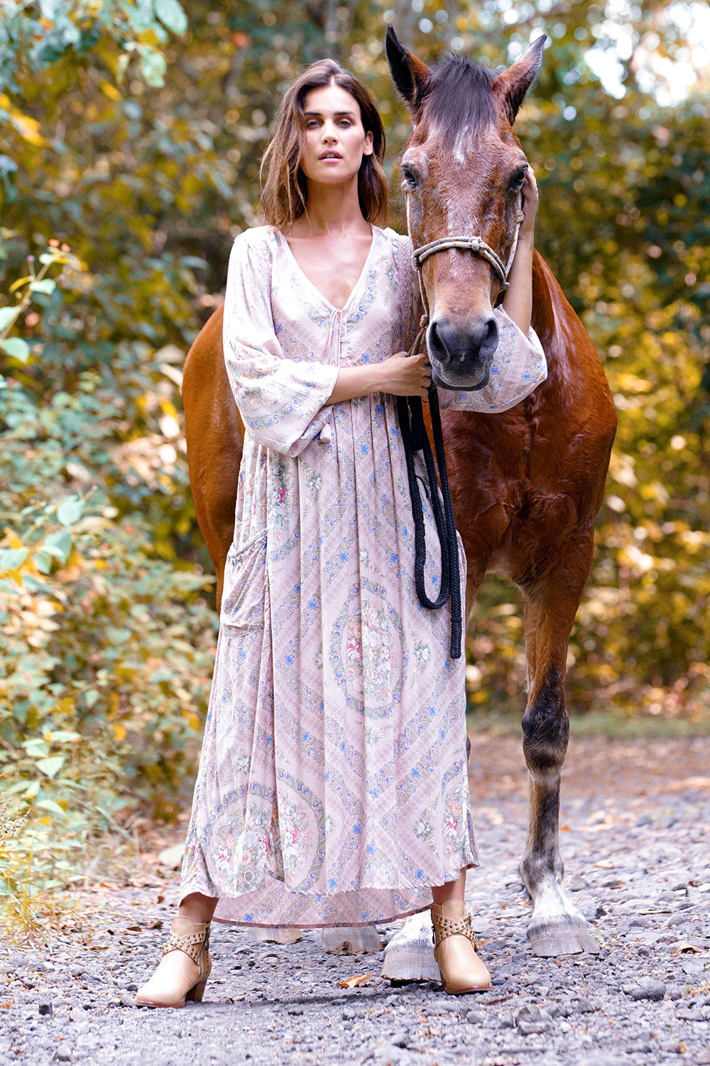 Blush boho outlet maxi dress