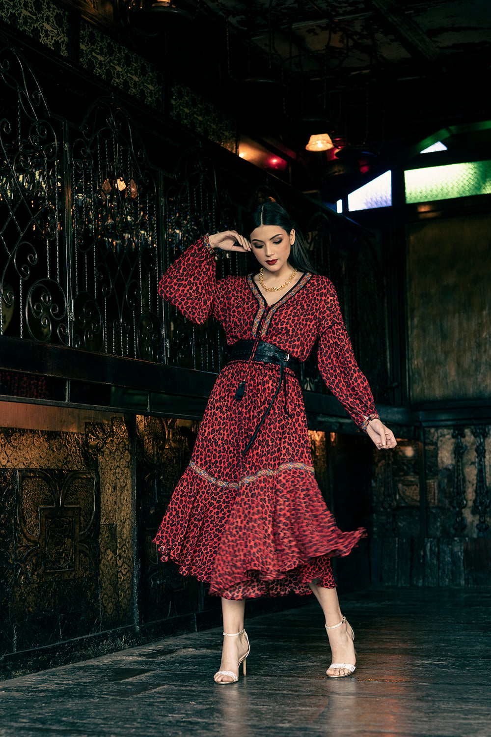 Tulle midi skirt clearance red