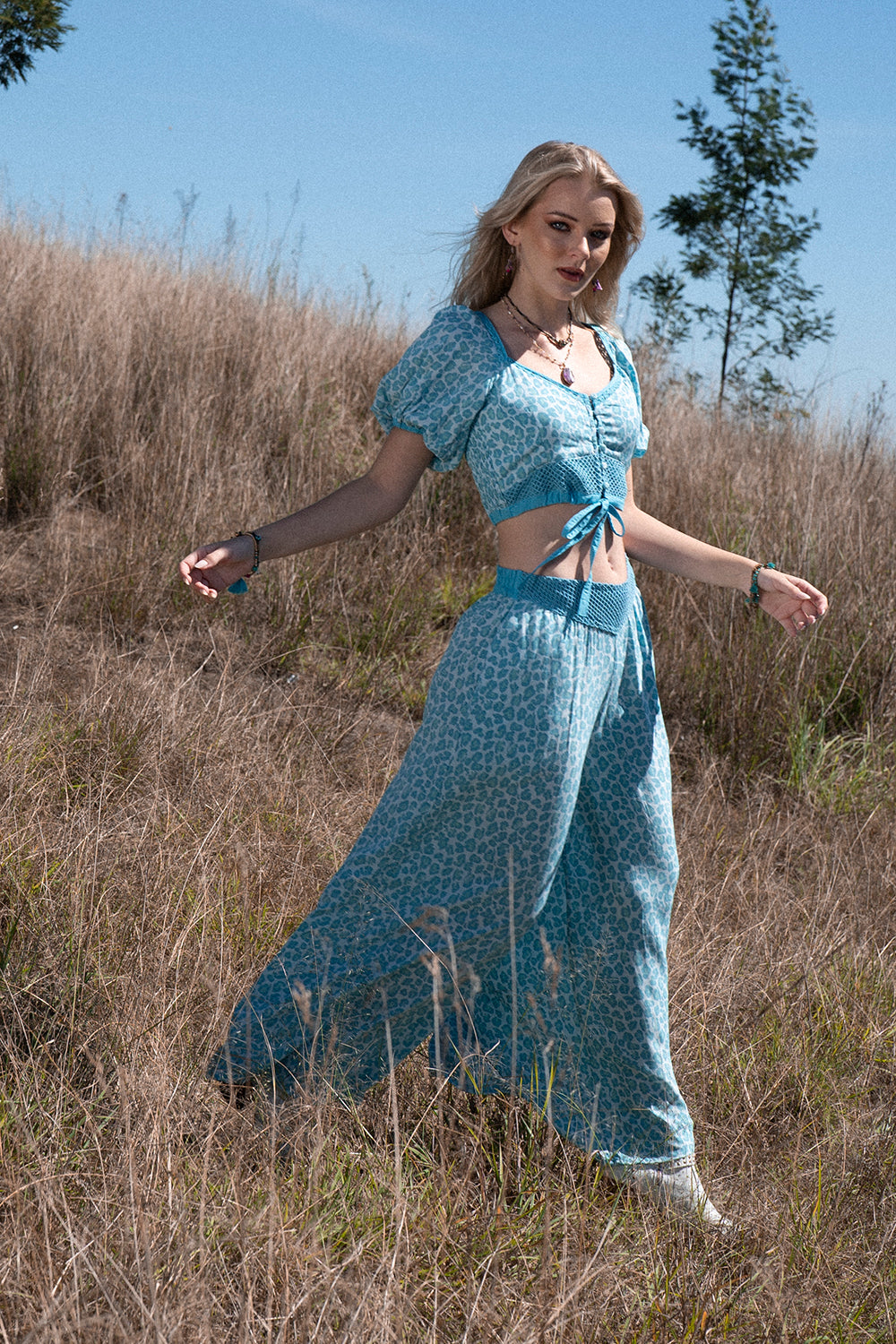 Turquoise culottes store