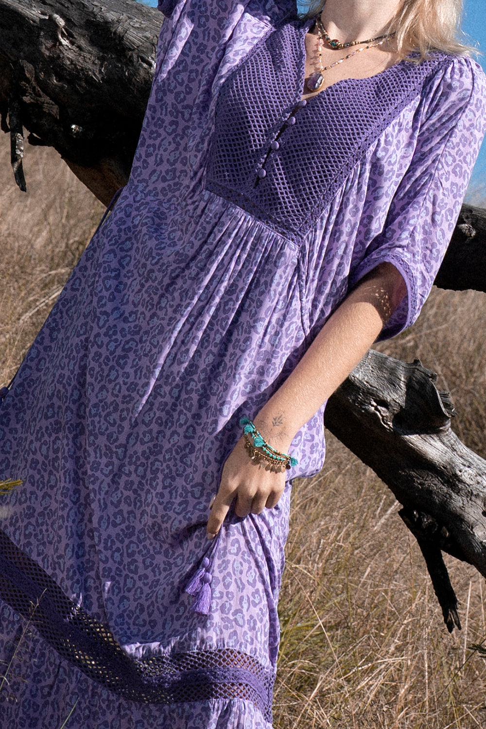 Daisy Boho Dress - Lilac - Into the Wild by Tulle and Batiste