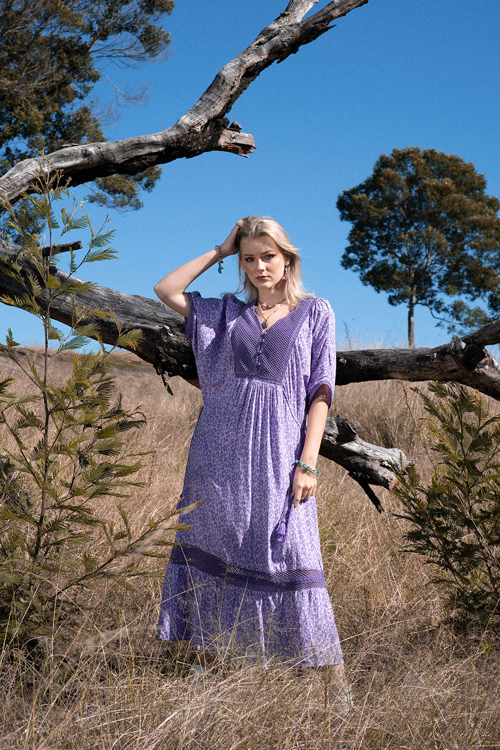 Purple dress with daisies best sale