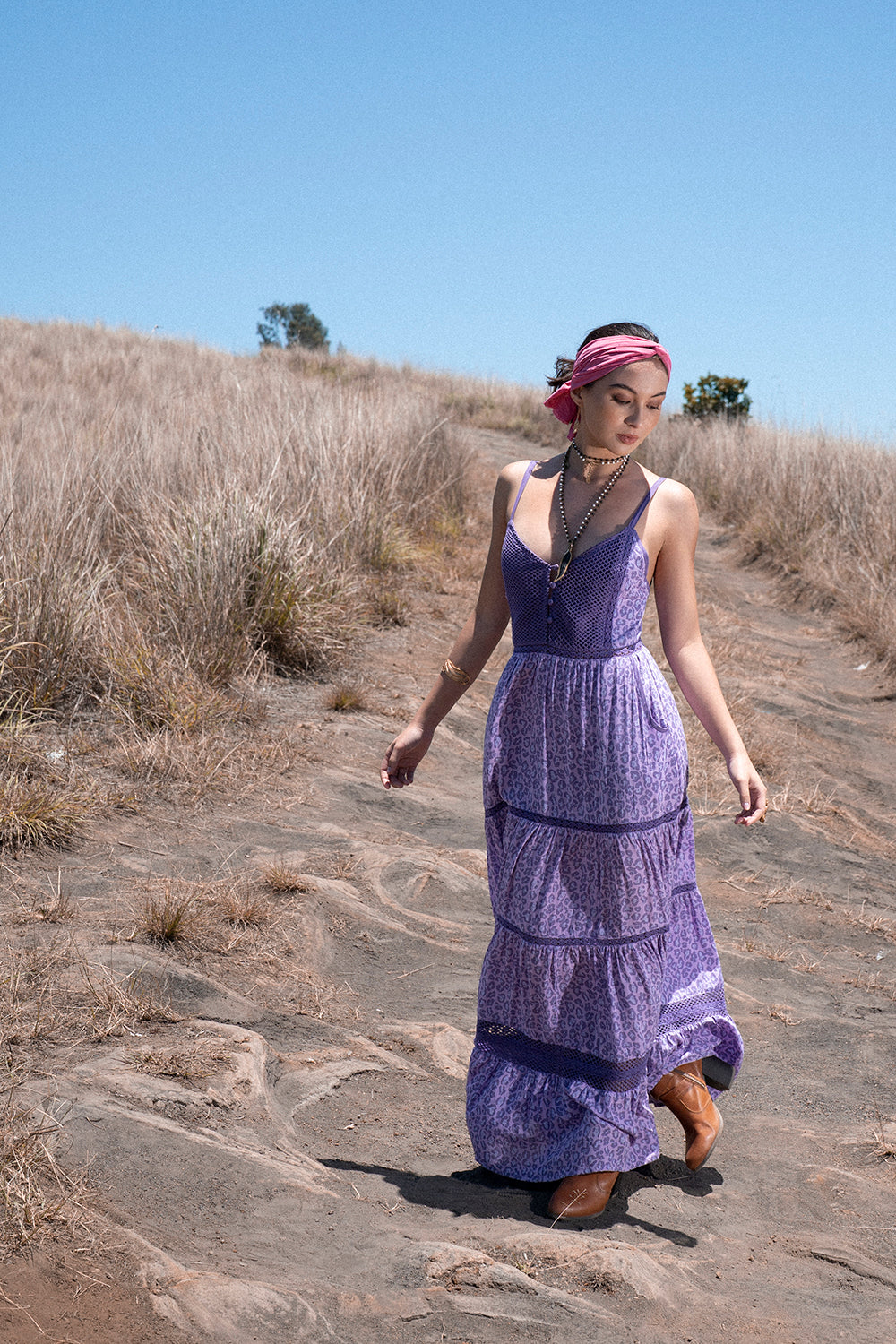 Jasmine Strappy Dress - Lilac - Into the Wild by Tulle and Batiste