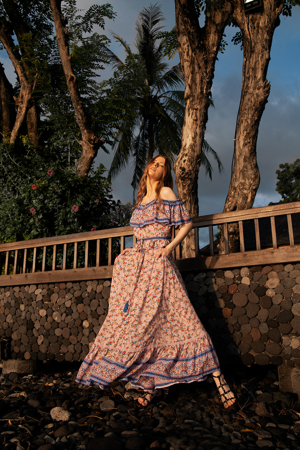 Boho tulle maxi retailers skirt