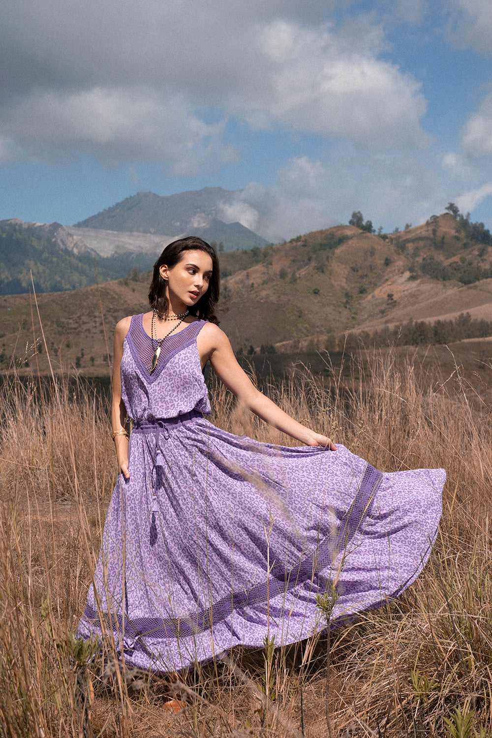 Tulle maxi shop skirt lilac