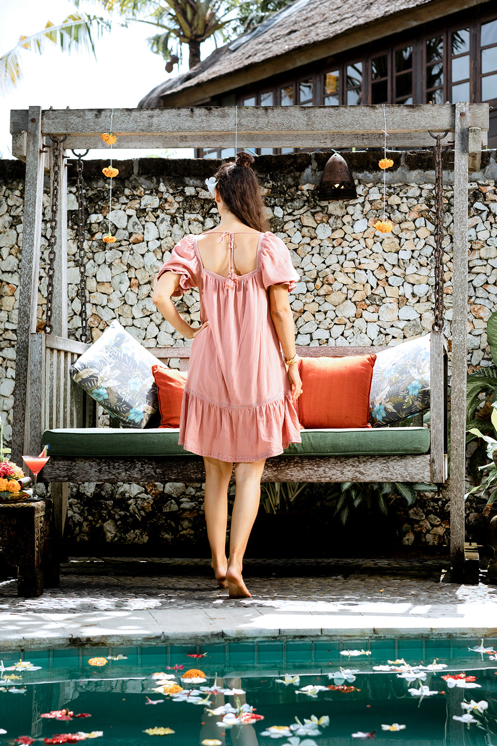 Medewi Swing Dress - Coral Haze - Dreamland by Tulle and Batiste