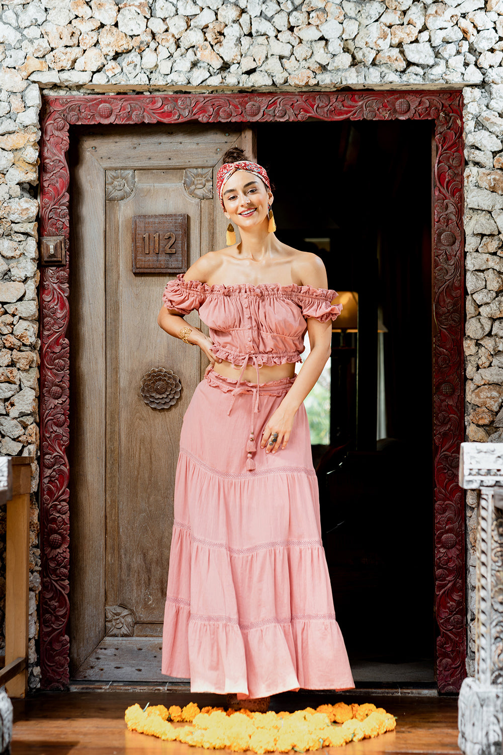 Soka Lace Top - Coral Haze - Dreamland by Tulle and Batiste